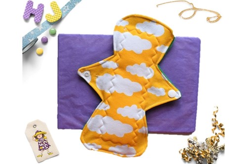 Buy  Single Cloth Pad Yellow Clouds now using this page
